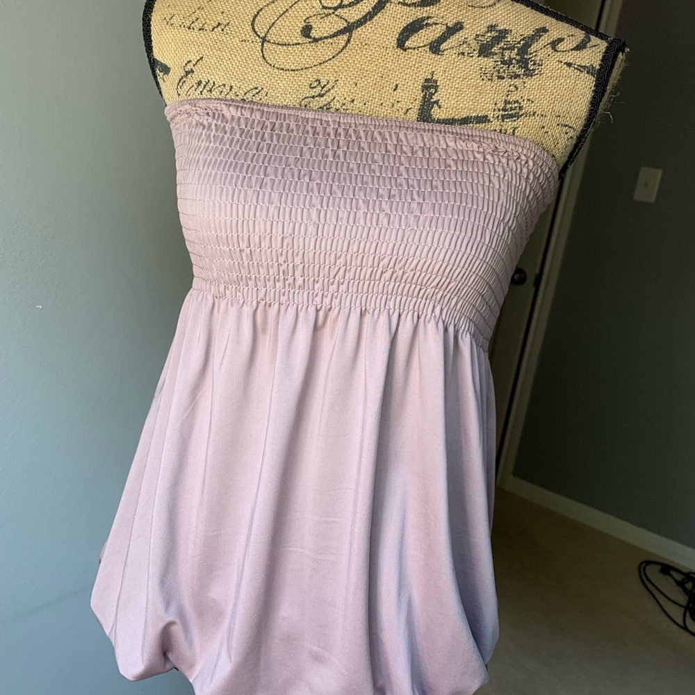 Stylish Medium dressy copper blush colored tube top